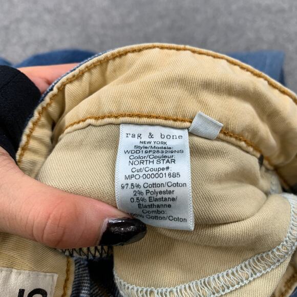 Rag & Bone Jeans Womens 25 Denim Rosa Mid Rise Boyfriend Distressed Button Fly - Picture 6 of 10